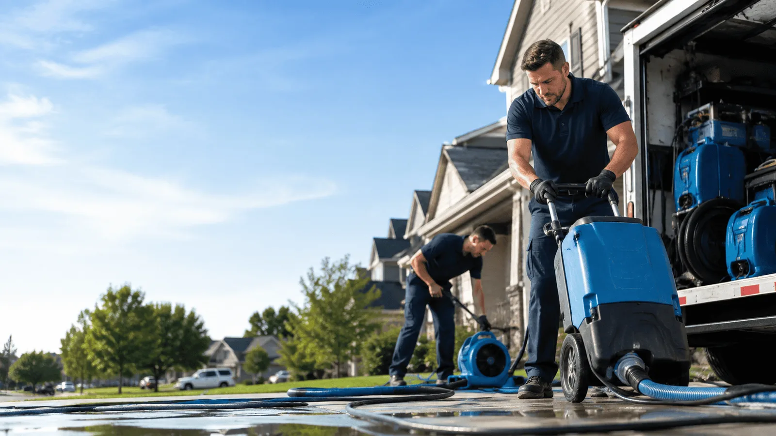 Dehumidification being performed in Hartsville, IN